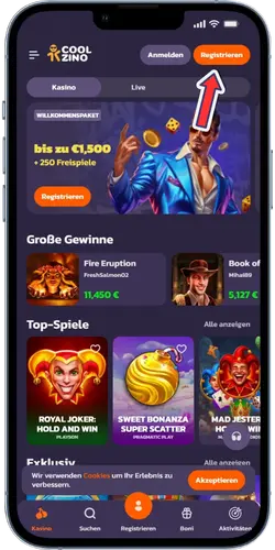 Coolzino Offizielle Seite öffnen